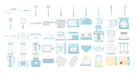 Vector set of kitchen tools