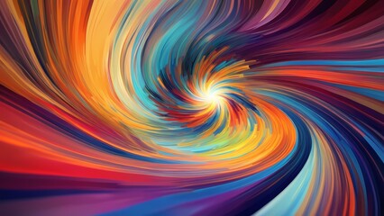 Obraz premium abstract colorful swirl energy background with glowing lines