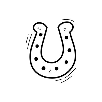 recommend clip art: Hand Drawn Horseshoe Illustration. Doodle Vector. Isolated on White Background - EPS 10 Vector