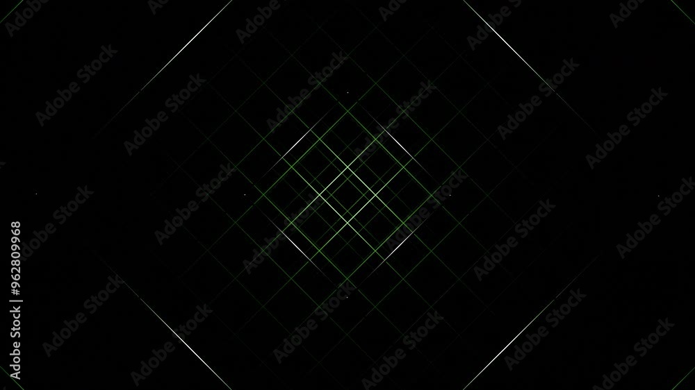 Poster abstract green grid pattern that features a profound and striking depth effect for emphasis. design