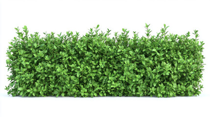 Obraz premium Bush or shrub wall isolated on white background for graphic design.
