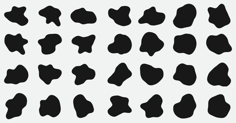 Set abstract blop shape organic