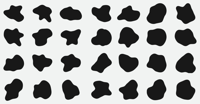 Set abstract blop shape organic