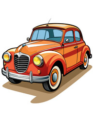 Fototapeta premium old car printable vector transparent background