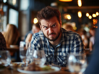 Heated Moment Man's Frustration at Diner