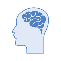 brain sign symbol vector glyph color icon