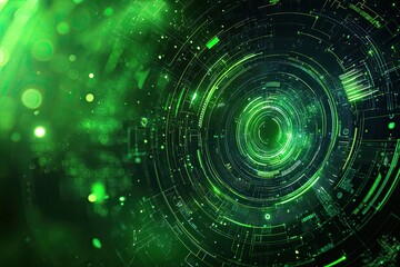 Obraz premium green technology futuristic and innovation background