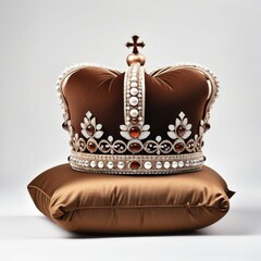 golden crown leadership queen royal sovereignty majestic isolated on white background