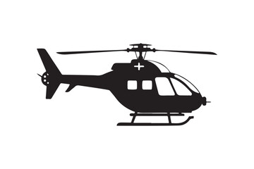 Helicopter  silhouette vector illustration, Helicopter silhouette vector, USA Helicopter silhouette