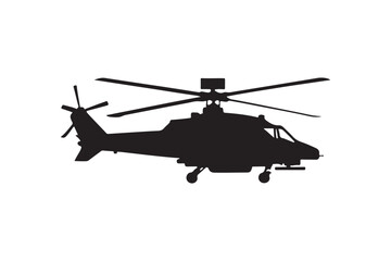 Helicopter  silhouette vector illustration, Helicopter silhouette vector, USA Helicopter silhouette