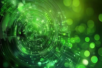 Fototapeta premium green technology futuristic and innovation background