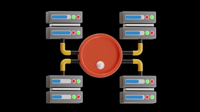 3D Animation of Massive MIMO Server Network | Alpha Channel