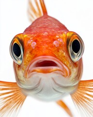 Mystic portrait of Molly Fish, isolated on white background