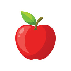 Apple isolated flat vector illustration on white background.