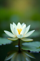 macro photo of lotus flower on water