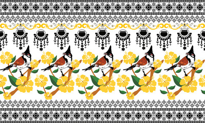 black and white background with flowers