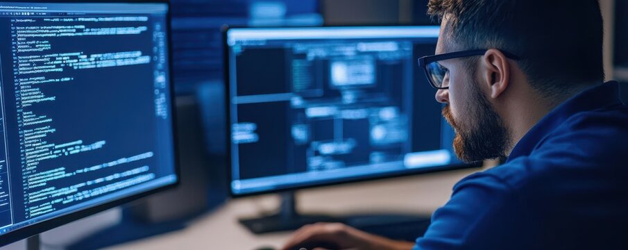 Cybersecurity expert conducting a penetration test on a secure network, real-time threat detection, network security testing, penetration test