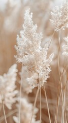 Naklejka premium Natural Minimalist Background with dry grass