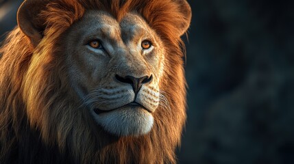 Fototapeta premium Majestic Lion Portrait