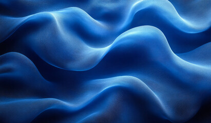 Obraz premium A blue wave with a pattern of blue and white. The pattern is very intricate and the wave is very smooth