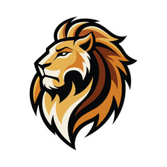 A striking lion head logos featuring bold designs and vibrant colors.
