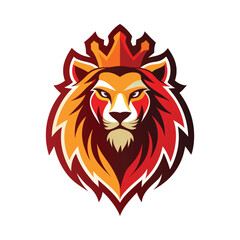 Obraz premium A striking lion head logos featuring bold designs and vibrant colors.
