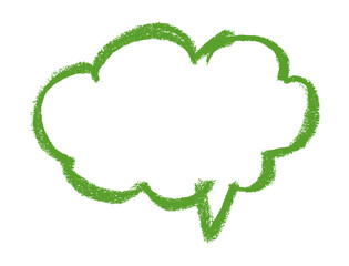 Speech Bubble Crayon Chalk Drawing Vector