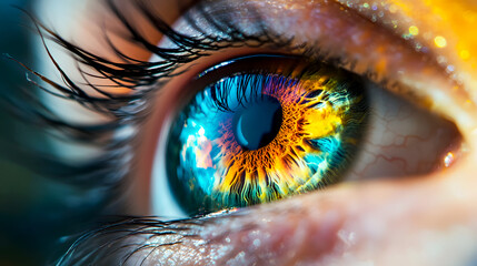 macro shot of a deep brown eye, focusing on the clarity and depth of the iris&rsquo;s texture