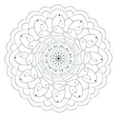 premium Islamic silhouette black and white ornamental round mandala backgrounds .elegant Arabic graphic textured.