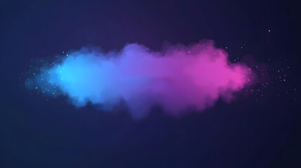 Obraz premium A blue and purple cloud with a purple streak