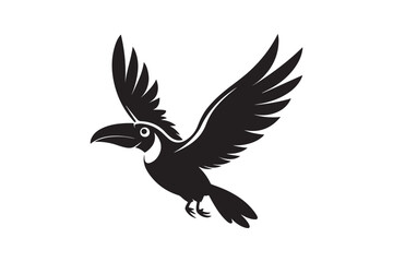 Toucan silhouette vector illustration, Toucan silhouette vector, Toucan silhouette PNG 