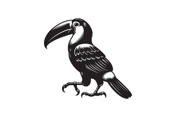 Toucan silhouette vector illustration, Toucan silhouette vector, Toucan silhouette PNG 