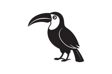 Toucan silhouette vector illustration, Toucan silhouette vector, Toucan silhouette PNG 
