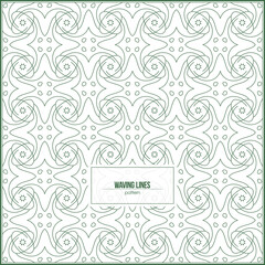 unique waving green lines pattern for creative background