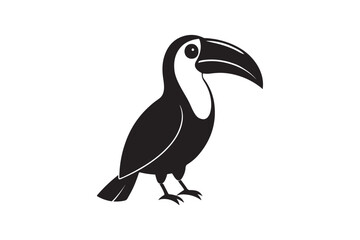 Toucan silhouette vector illustration, Toucan silhouette vector, Toucan silhouette PNG 