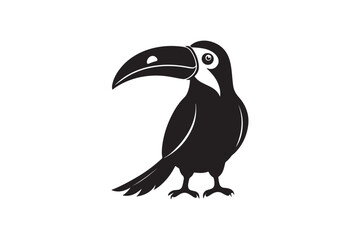 Toucan silhouette vector illustration, Toucan silhouette vector, Toucan silhouette PNG 