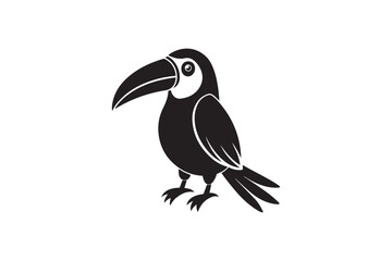 Toucan silhouette vector illustration, Toucan silhouette vector, Toucan silhouette PNG
