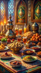 Fototapeta premium Iftar meal