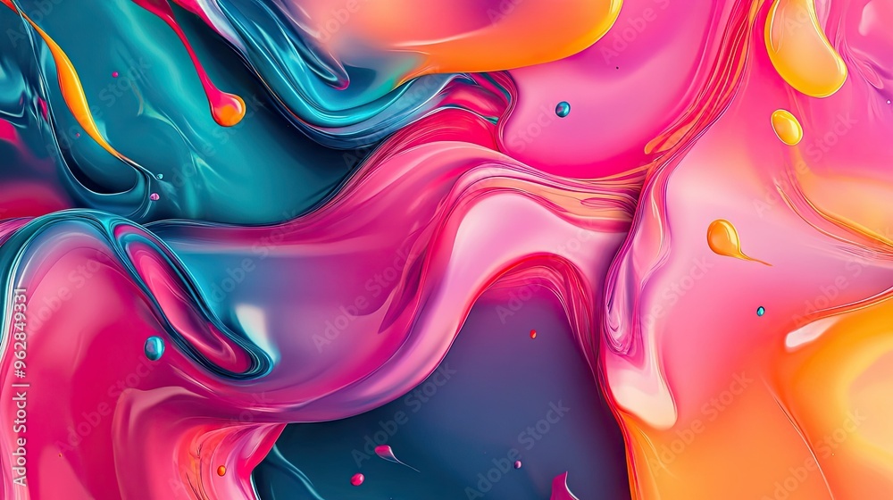 Poster abstract background with moving colors and fluid patterns, creating a dynamic and eye-catching effec
