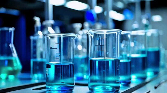 Laboratory tubes with chemicals generative AI