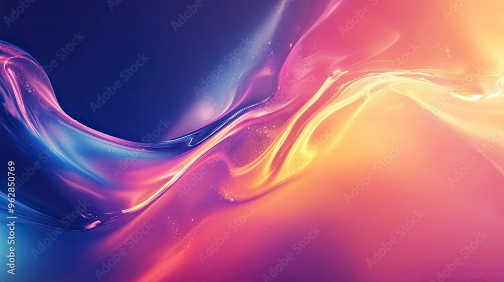 Poster colorful, moving abstract background with a dynamic effect, showcasing fluid patterns and gradients 