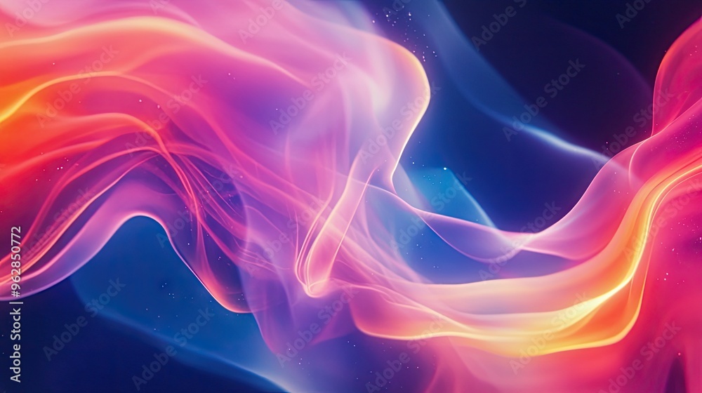 Poster colorful, moving abstract background with a dynamic effect, showcasing fluid patterns and gradients 