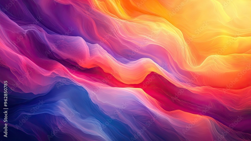 Poster colorful, moving abstract background with a dynamic effect, showcasing fluid patterns and gradients 