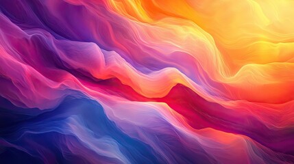 Obraz premium Colorful, moving abstract background with a dynamic effect, showcasing fluid patterns and gradients for use in creative design templates. -