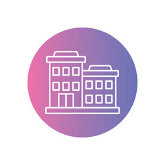 Naklejka premium Apartment Building vector icon ready to use for apps and websites
