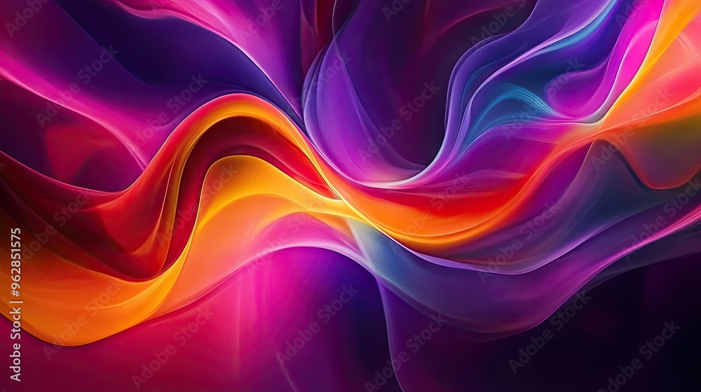Poster dynamic and vibrant abstract background with flowing colors, creating an engaging and visually appea