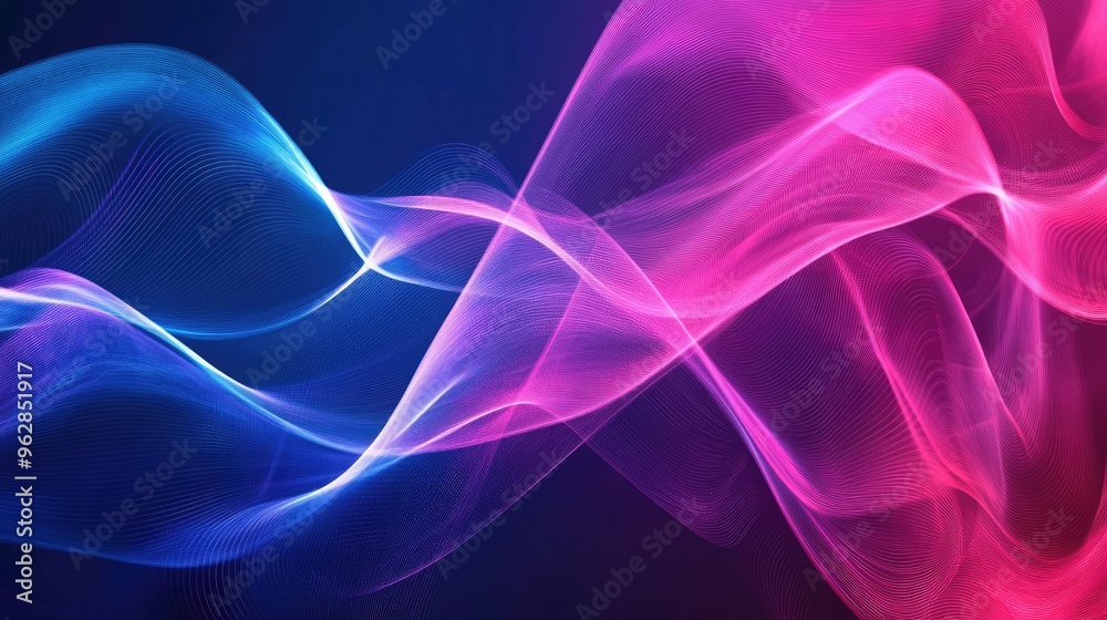 Poster dynamic wave background with sleek gradients and energetic lines, offering a modern and visually com