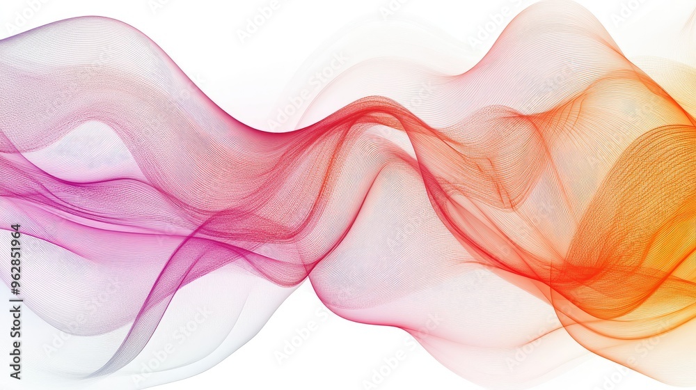 Poster Dynamic wave pattern with smooth, flowing lines and gradient colors, offering a modern and visually appealing backdrop for various applications.