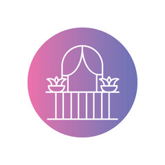 Balcony vector icon ready to use for apps and websites