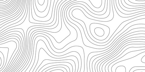 Abstract background with topographic contours map and black color geographic line map .white wave paper curved reliefs abstract background .vector illustration of topographic line contour map design .